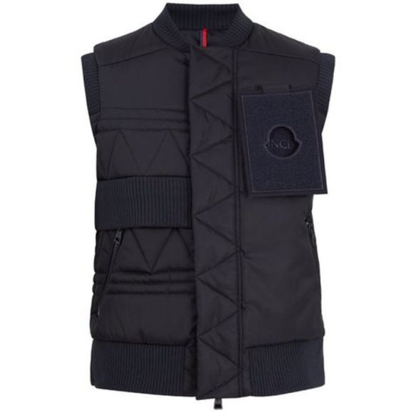 Moncler | Jackets & Coats | Mens Black Rod Leather Gilet